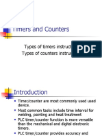 Timers and Counters: Types of Timers Instruction Types of Counters Instruction