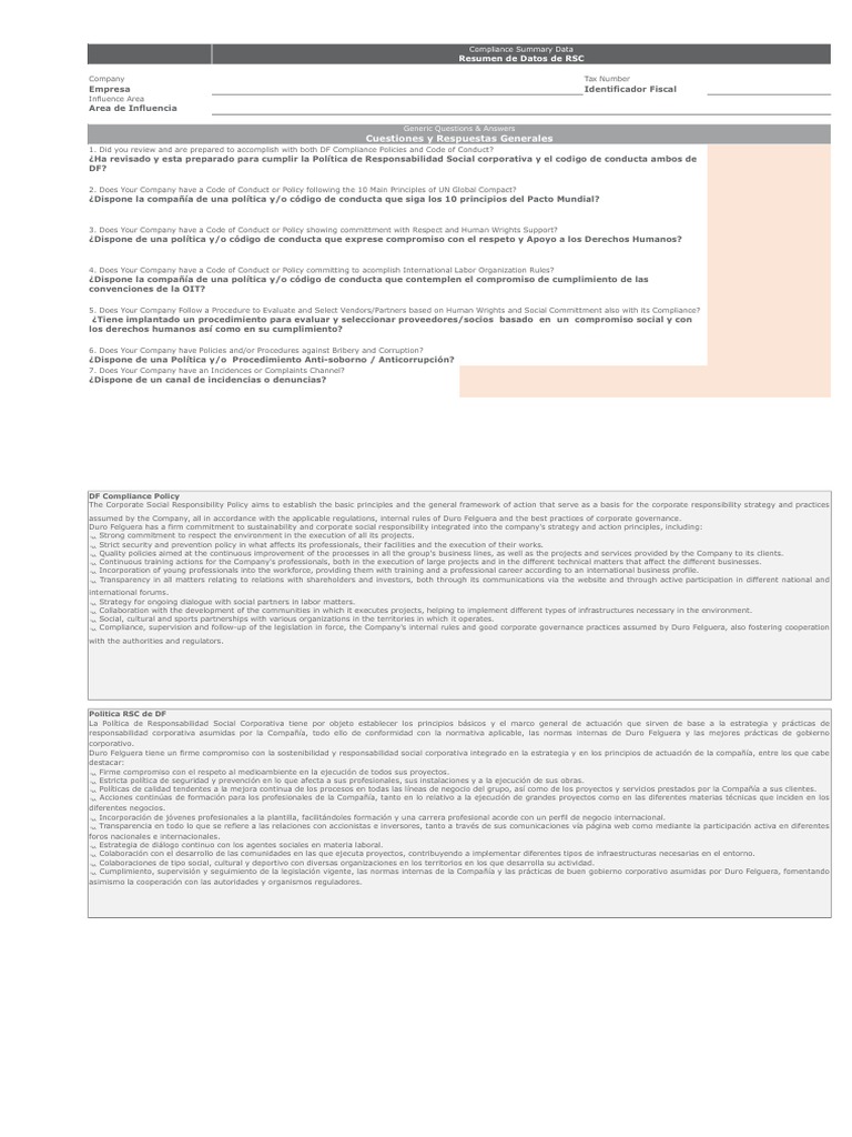 DF Compliance & CSR Policy Overview | PDF | Governance | Corporate ...