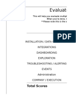 Evaluator's Scorecard For Monitoring Systems