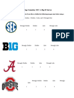 Collegegamedaysecvsbig 10 Survey