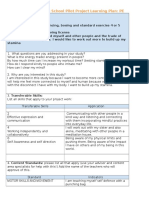 U-32 Middle and High School Pilot Project Learning Plan: PE