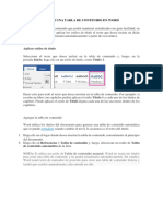 Crear Una Tabla de Contenido en Word