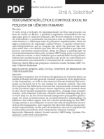 Regulamentação, Ética e Controle Social Em Ciências Humanas