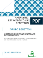 Marketing Estrategico de Benetton Diapositivas Bb