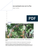 90% Del Cacao Nacional Crece en La Paz: Comentarios