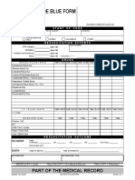 Code Blue Form: Part of The Medical Record