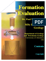 Formation Evaluation MSC Course Notes Paul Glover PDF