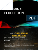 Subliminal Perception and Extrasensory Perception