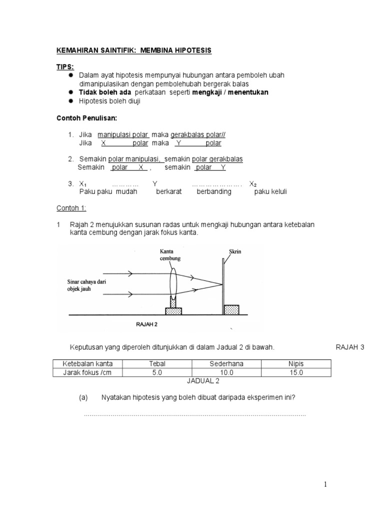 Contoh Hipotesis Pdf - World Globe