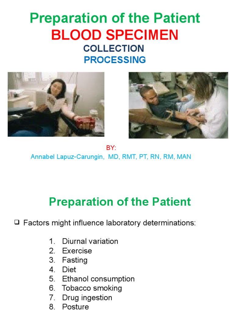 BLOOD SPECIMEN Collection PDF