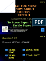 What You Must Know About Chemistry Paper 3: To Score Paper 3 Is To Tackle Paper 3