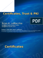 Certificates, Trust & PKI