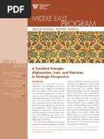 A Troubled Triangle - Afghanistan, Iran, And Pakistan in Strategic Perspective