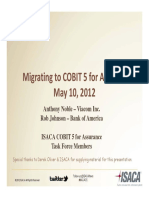 Migrating To COBIT 5 For Auditors-2012-ISACA PDF