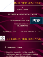 Be Computer Seminar: A Seminar On Biometrics Security System
