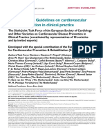2016 European Guidelines on Cardiovascular PREVENTION