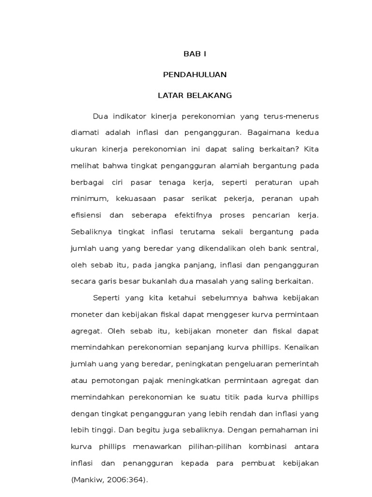 Makalah Ekonomi Makro Inflasi Dan Pengan