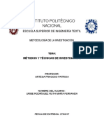 Métodos y Técnicas de Investigación