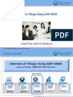 Internet of Things Using SAP HANA: Lesson Three: HANA XS Web Service