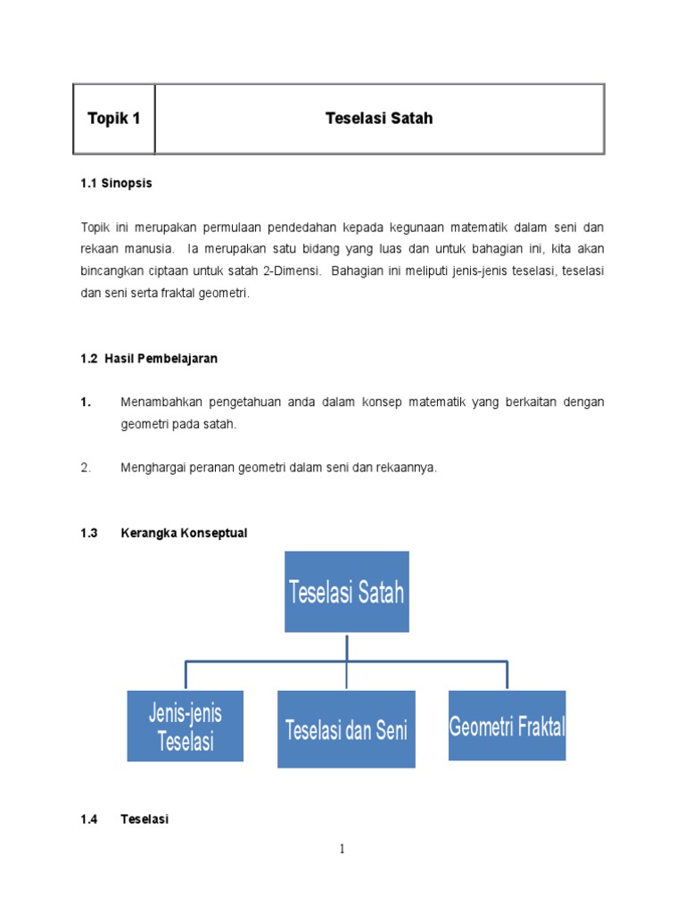 Modul MTES 3033 Topik 1
