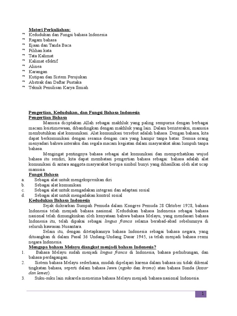 Materi B Indonesia Pdf