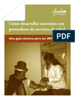 MFG Es Documento Como Desarrollar Convenios Con Proveedores de Servicios de Salud 2010