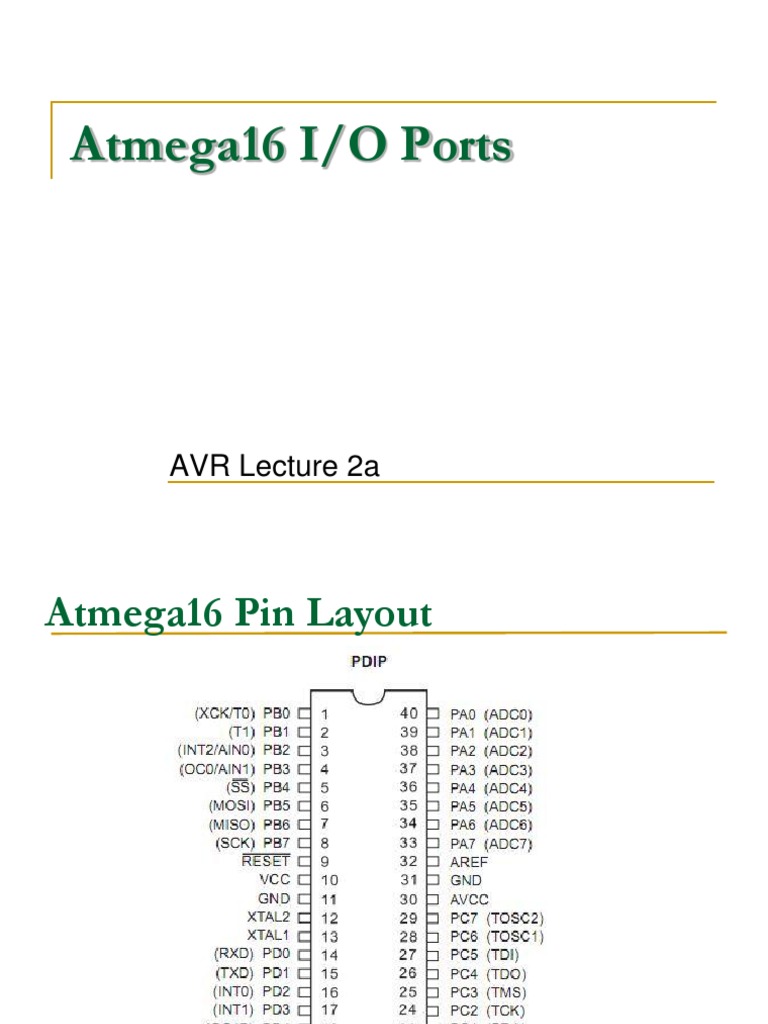 2a Avr Ioports PDF Analog To Digital Converter Input/Output