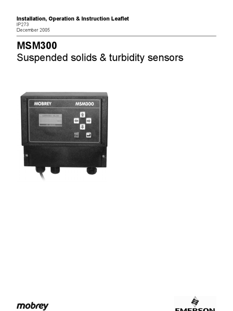 MSM300 (Susoended Solids & Terbidity) Ip273 | PDF | Calibration | Sensor