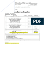 Proforma Invoice: No. Description Quantity Price (USD) Total (USD) $120.00 $120.00