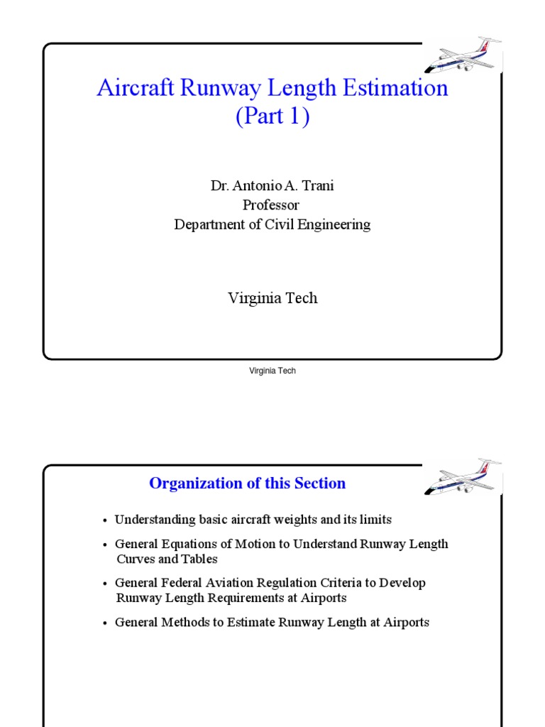 Acft Run Length PDF PDF Airspeed Takeoff