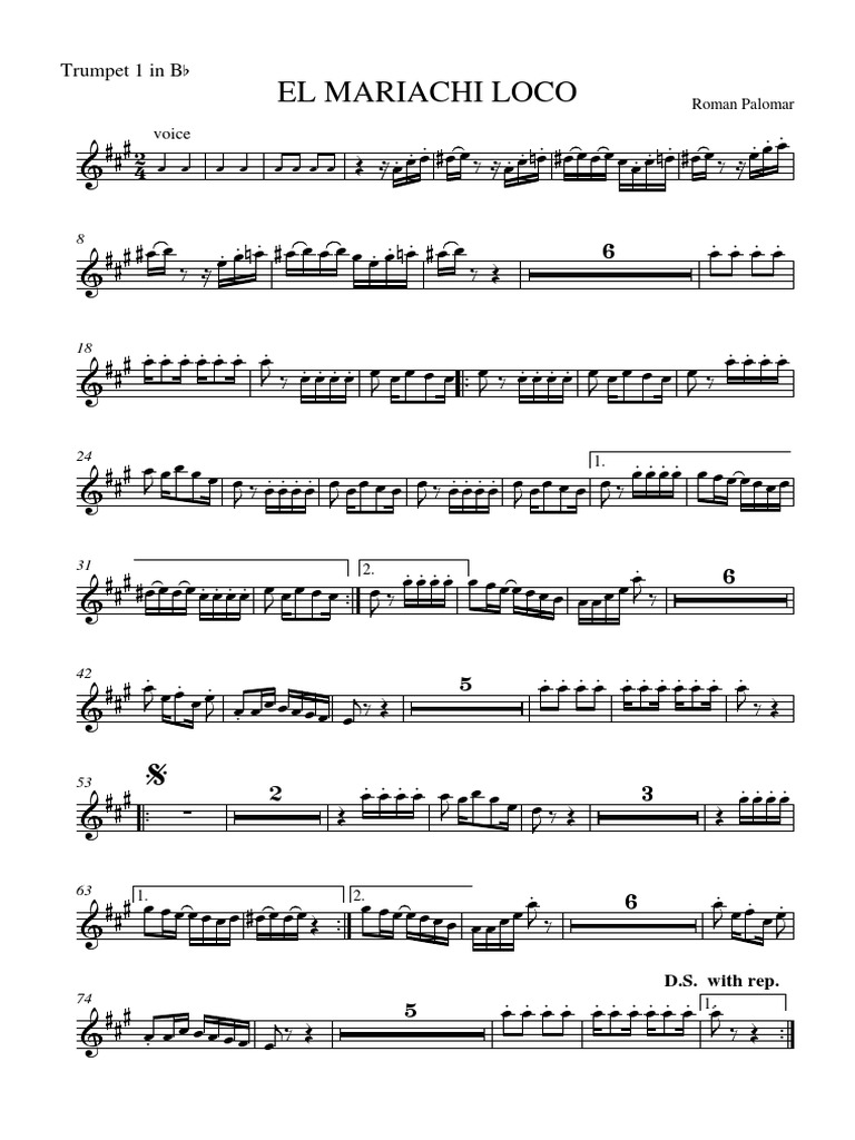 El Mariachi Loco Trumpet 1 In Bb