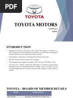 Toyota Motor Supply Chain