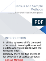 Census and Sample Methods