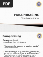 PARAPHRASING