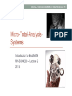 Micro-Total-Analysis-Systems: Introduction To Biomems Mn-Bio4600 - Lecture 9 2015