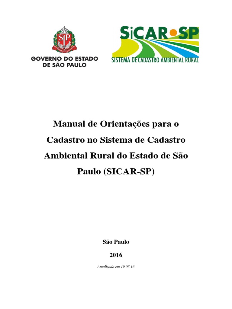 Manual Sicar Completo 2016-07-15 | PDF | Sistema de informações ...