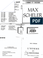 L'Homme Et L'histoire Max Scheler