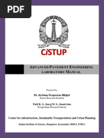 Laboratory Manual On Advanced Pavement Engg - IISc Bangalore - CiSTUP