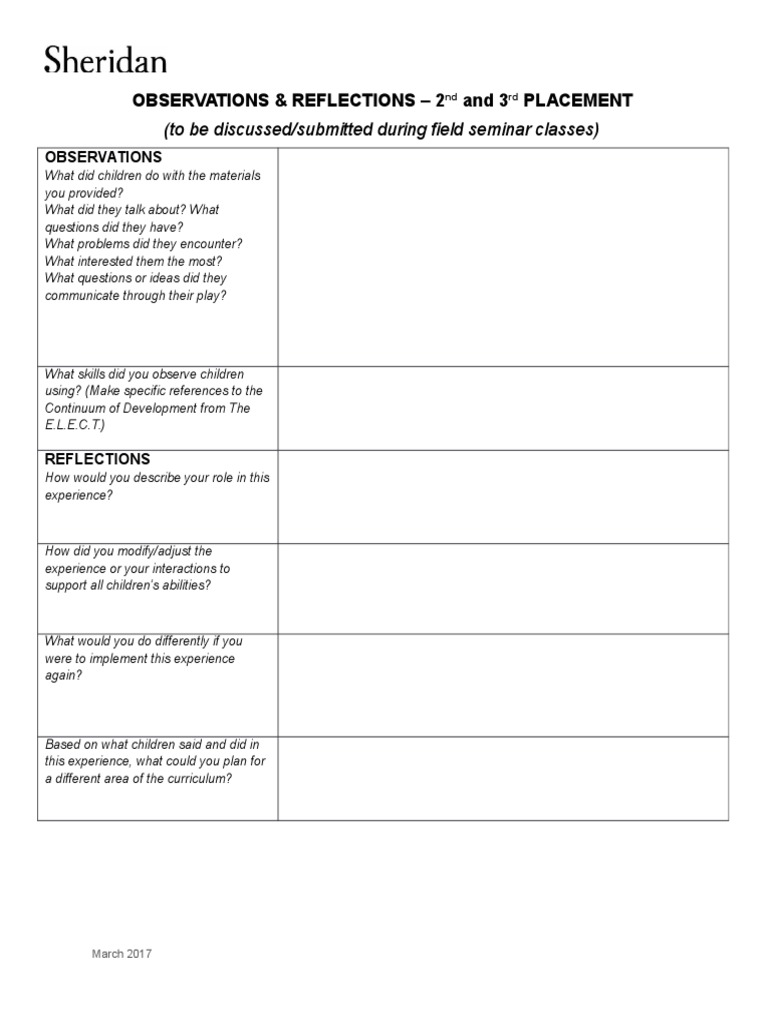 Child Development Observations & Reflections | PDF | Career & Growth
