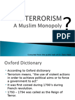 Is Terrorism a Muslim Monopoly