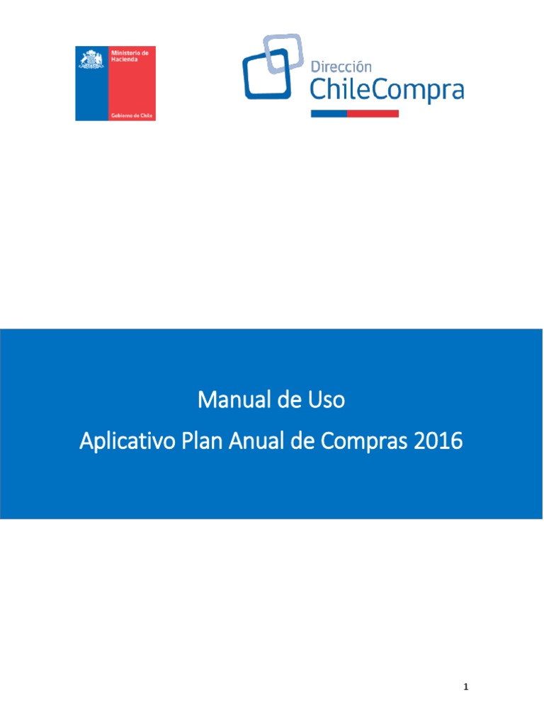 Manual Plan Anual de Compras 2016 | PDF | Negocios | Informática