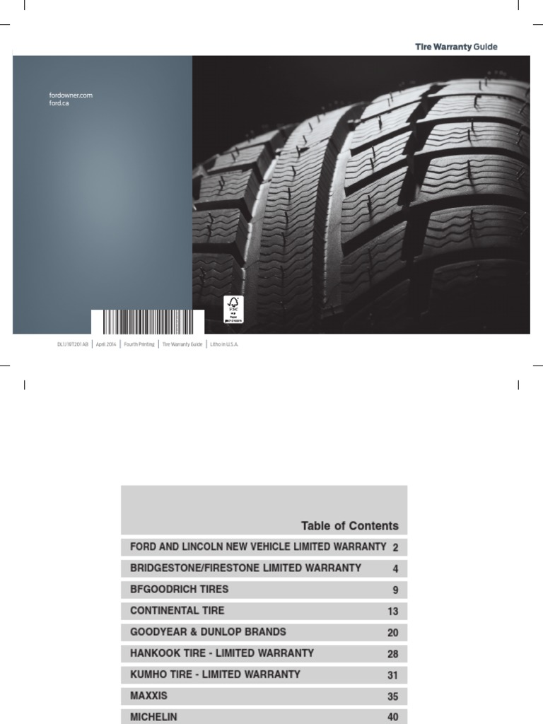 Continental Tire Warranty >> 2013 2014 2015 Ford Lincoln Tire Warranty Version 4 Frdwa En Continental Tire Warranty >> 2013 2014 2015 Ford Lincoln Tire Warranty Version 4 Frdwa En