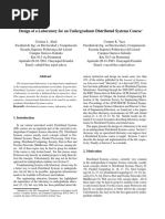 Design of A Laboratory For An Undergraduate Distributed Systems Course