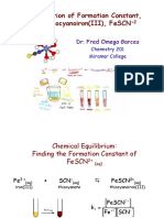 Determination of Kf for FeSCN2