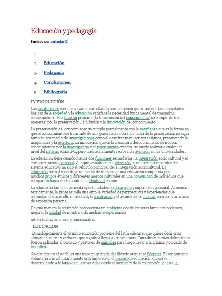 Educación y Pedagogía | Descargar gratis PDF | Pedagogía | Science