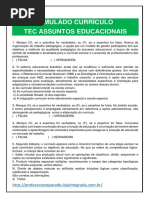 Simulado Currículo Tec Assuntos Educacionais