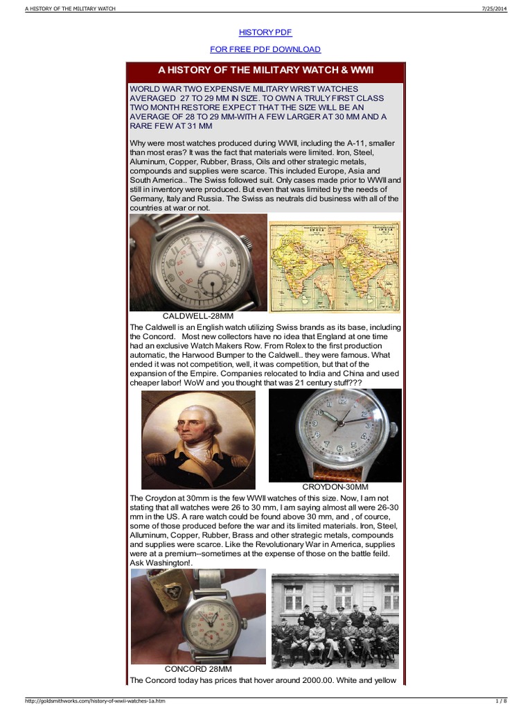 A History of The Military Watch | PDF | Watch | World War II