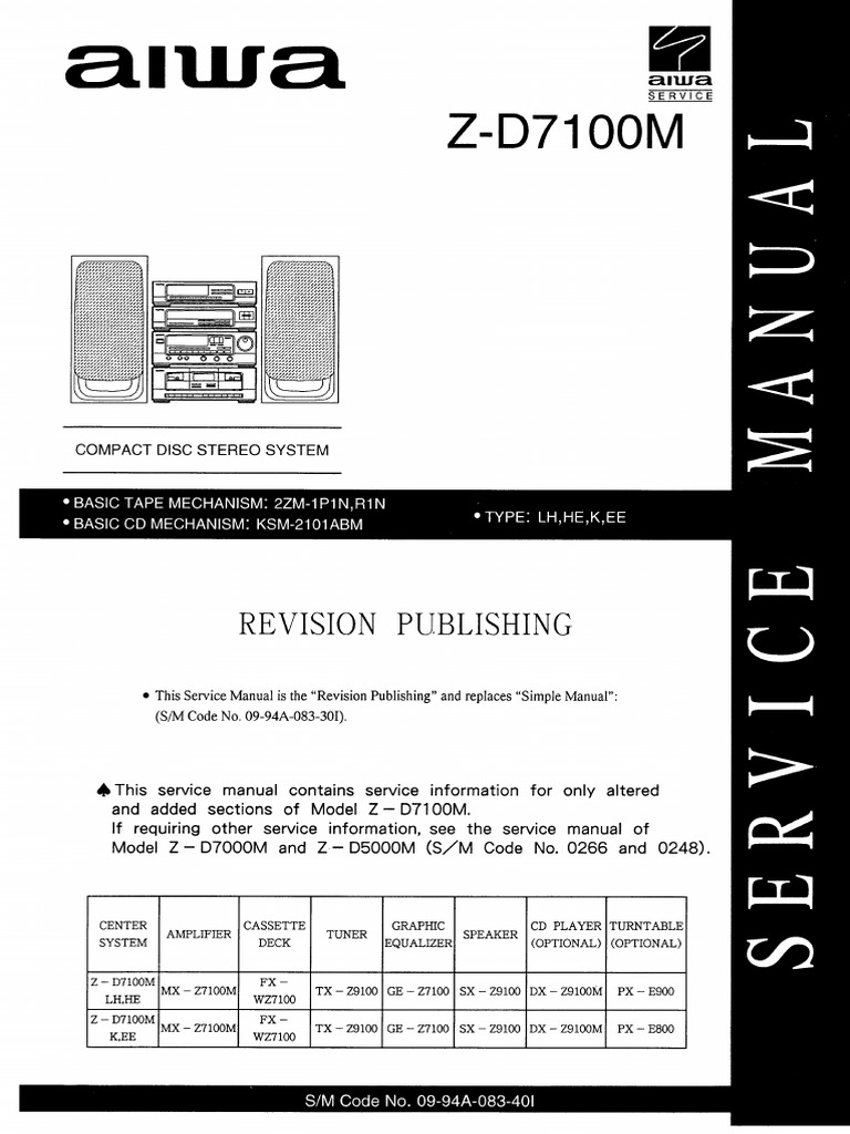 Aiwa Z d7100m | PDF
