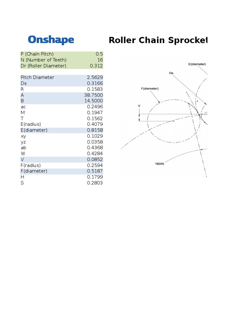 Sprocket Profile Calculator Guide | PDF | Manufactured Goods ...
