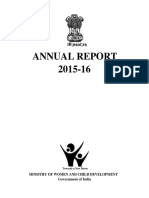 Ministry of Woman and Child Development Annual Report 2015 - 2016